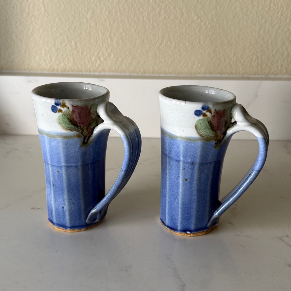 Vintage Chappelle Pottery Mugs Set of 2 Signed - Picture 5 of 13